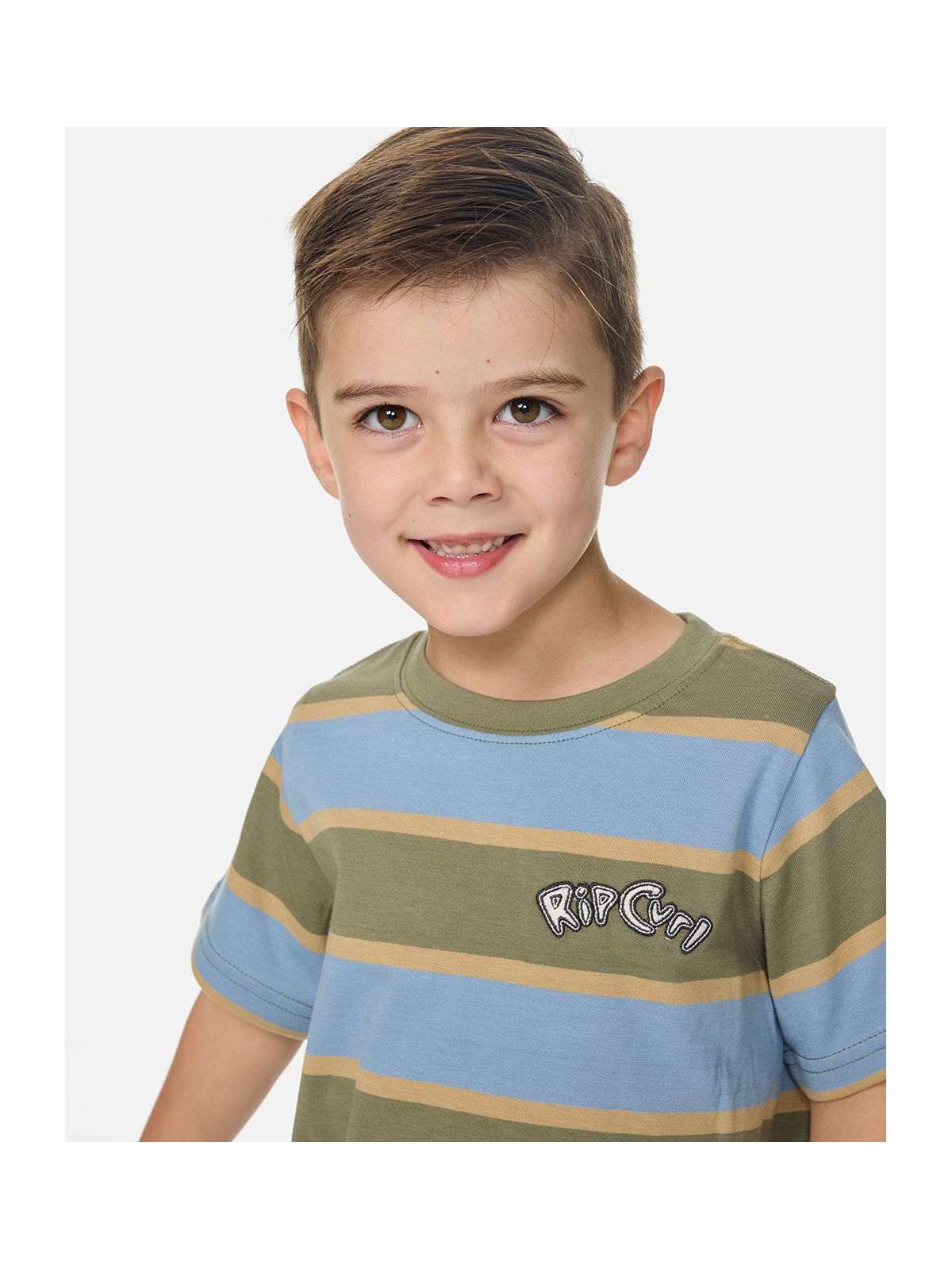 Koszulka chłopięca RIP CURL Ride The Wave Stripe Tee - Boy niebieska