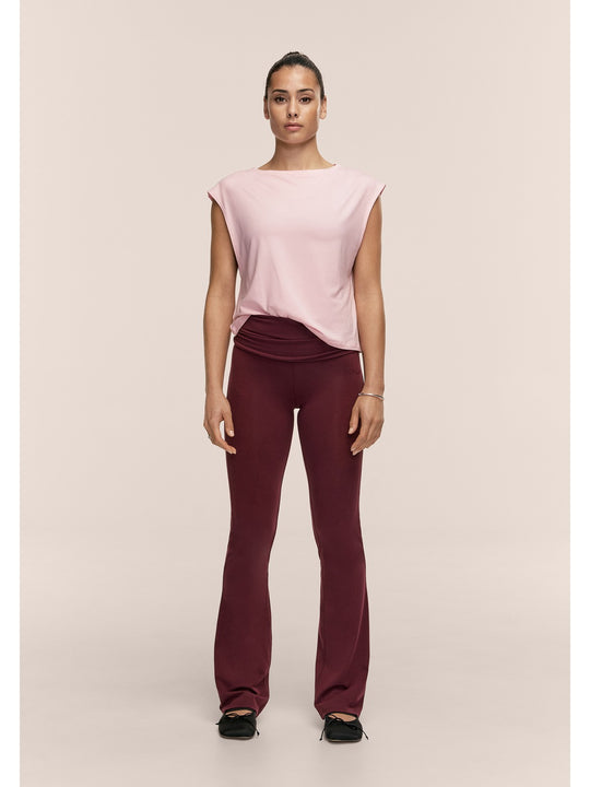 Spodnie damskie CASALL Sublime Folded Flare Pants kolor bordowy

