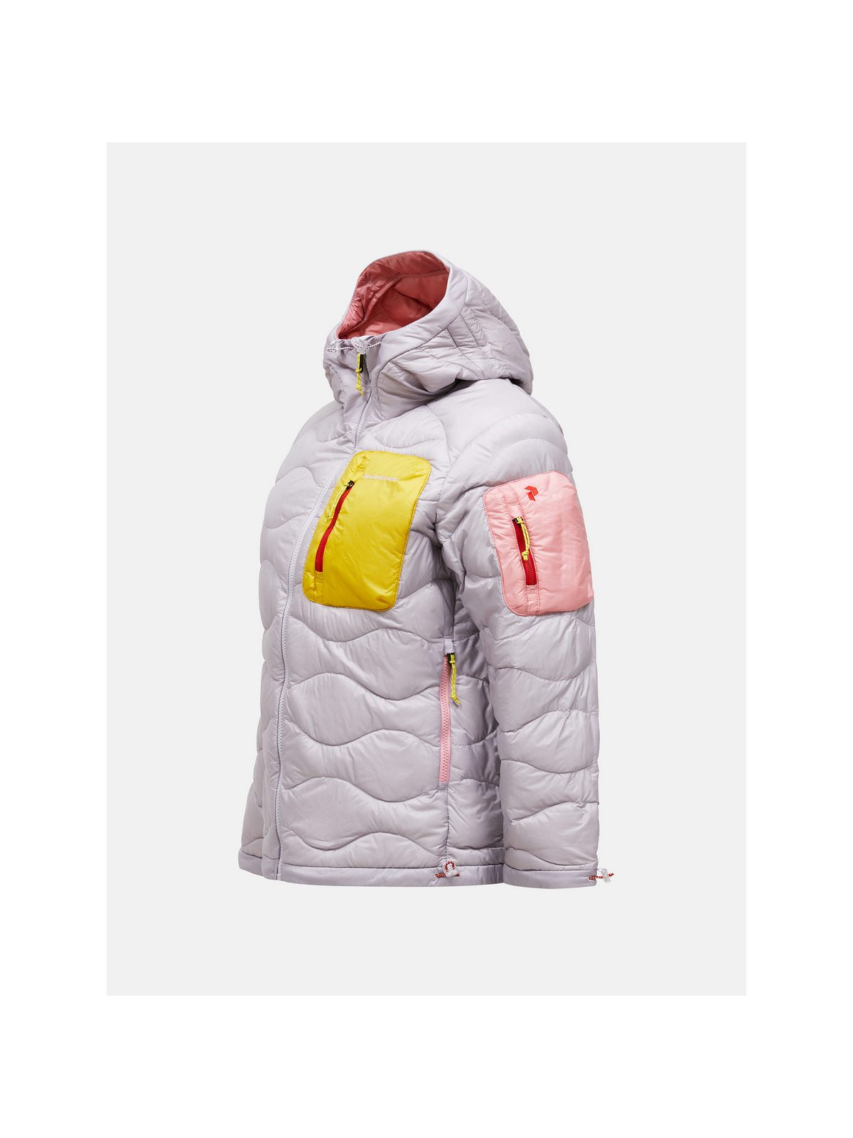 Kurtka damska puchowa PEAK PERFORMANCE W Helium Utility Down Hood Jacket kolor szary