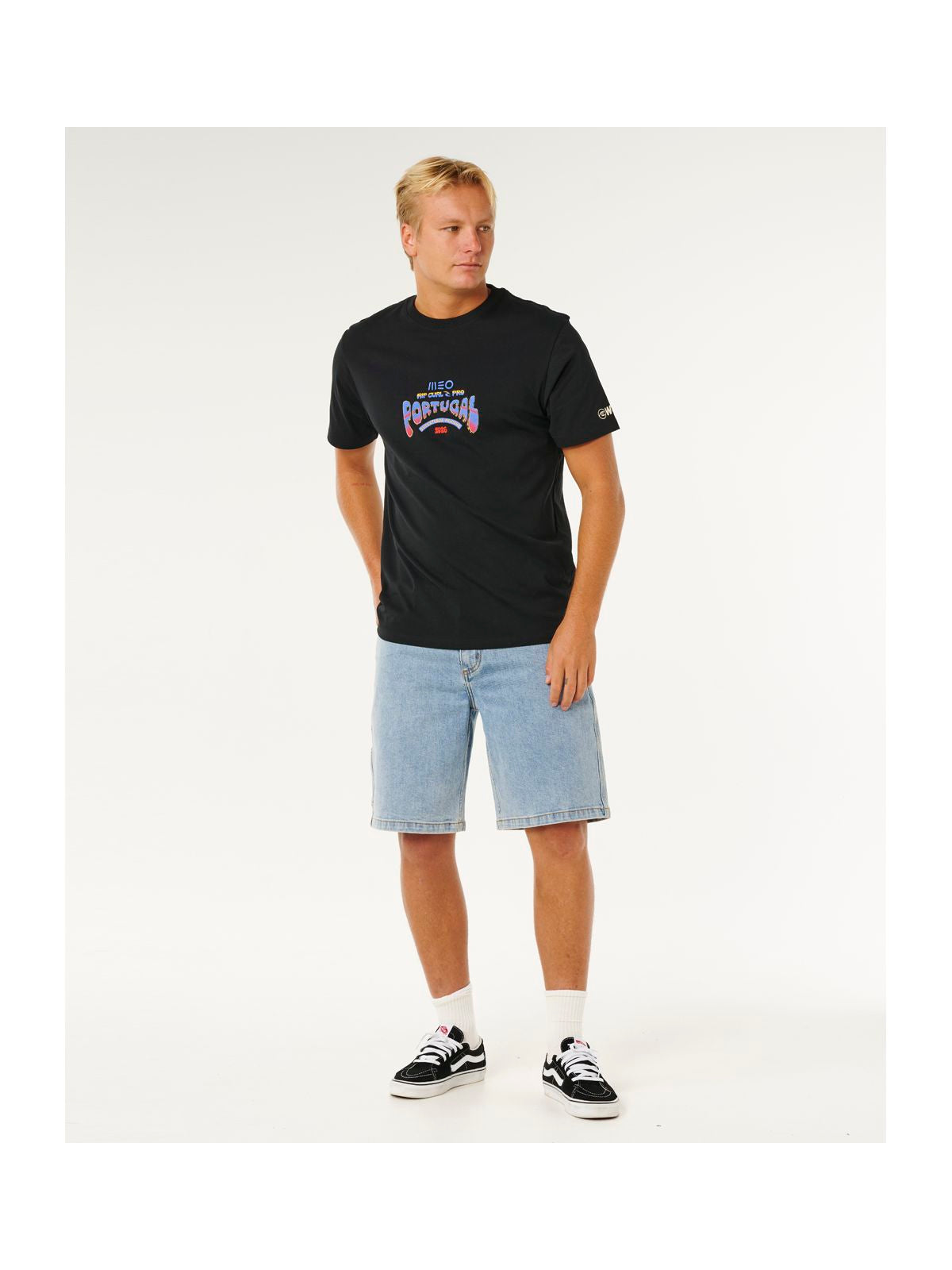 Koszulka męska RIP CURL Meo Peniche Pro 2026 Logo Tee czarna