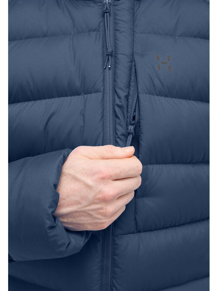 Kurtka puchowa z kapturem męska HAGLÖFS Rosson Down Hood Tarn Blue