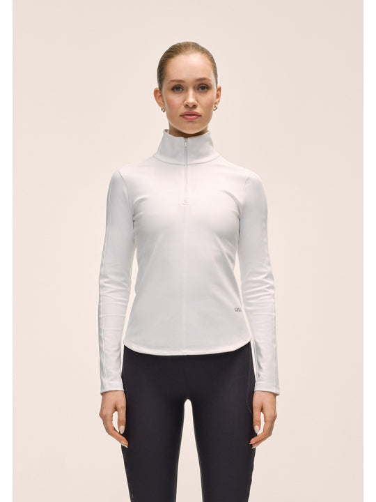 Koszulka treningowa damska CASALL Serene Half Zip Long Sleeve kolor biały
