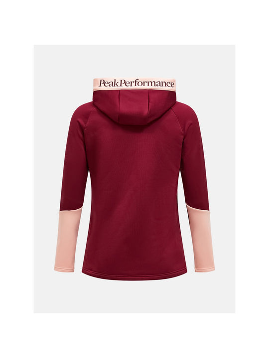Bluza PEAK PERFORMANCE W Rider Essentials Zip Hood bordowy
