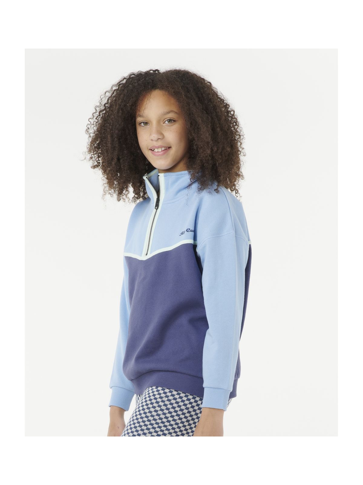 Bluza RIP CURL SUNSET SKIES 1/4 ZIP-GIRL niebieska