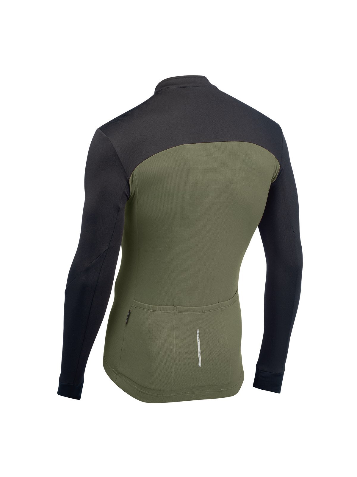 Bluza rowerowa NORTHWAVE Force 2 Jersey Ls Full Zip - Black/Forest Green
