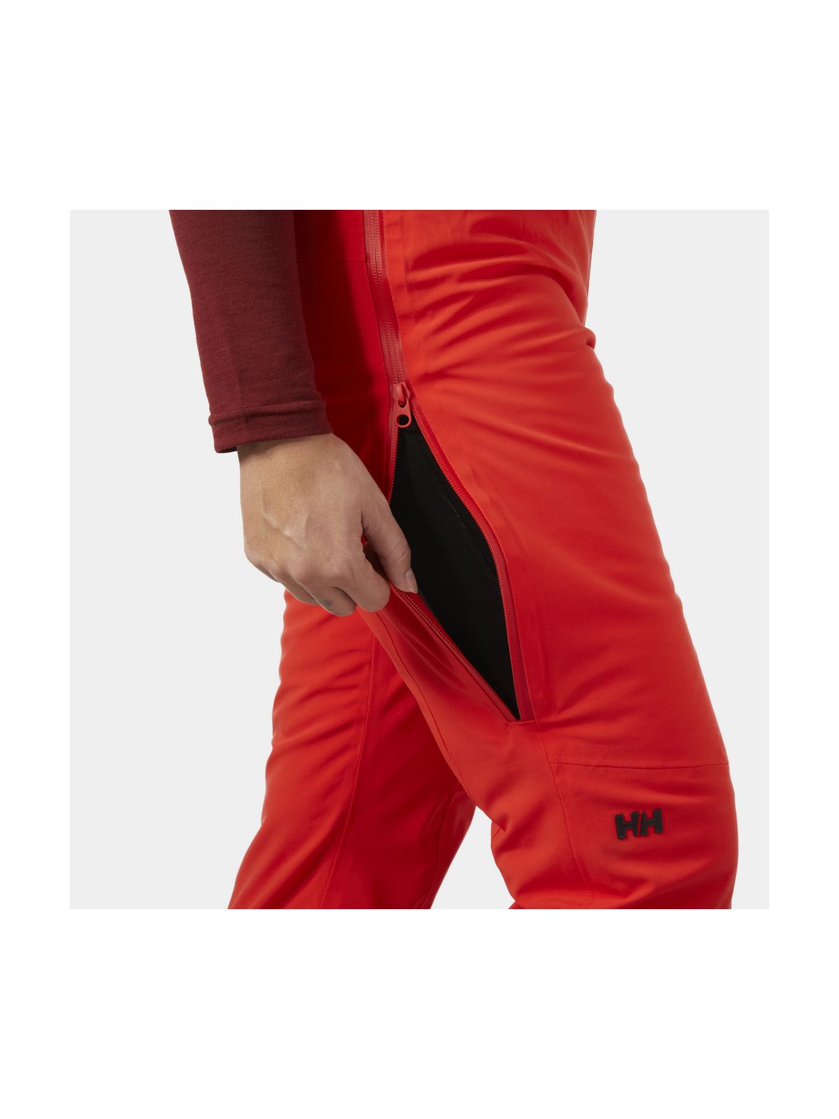 Spodnie narciarskie damskie HELLY HANSEN W ALPHELIA BIB PANT czerwone