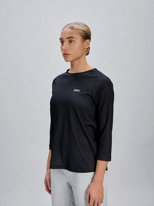Koszulka rowerowa damska POC W's Motion Air 3/4 Jersey czarna
