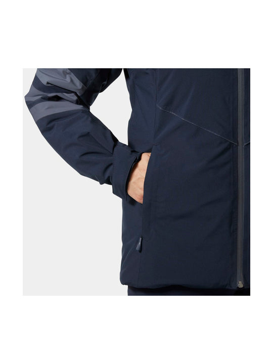 Kurtka narciarska damska HELLY HANSEN W PANORAMA INS JACKET granatowa
