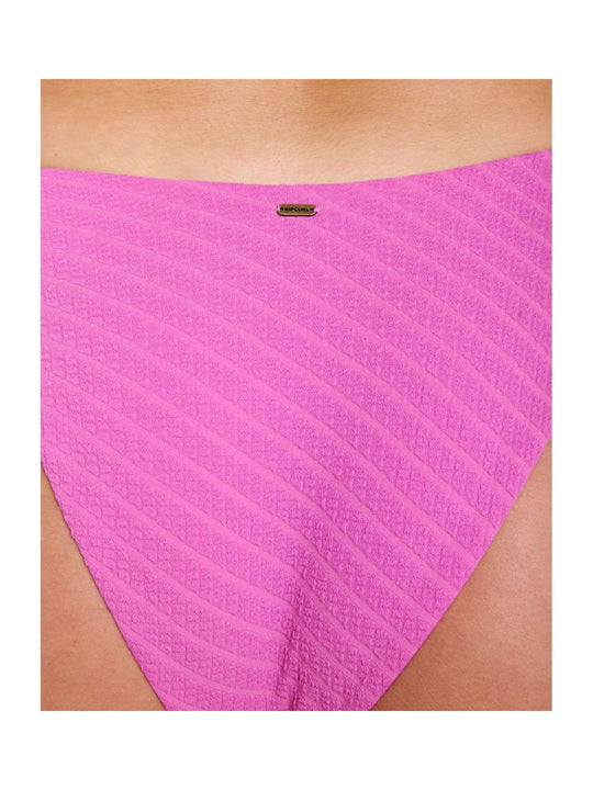 Dół od bikini damski RIP CURL Custom Rib Hi Leg Cheeky różowe
