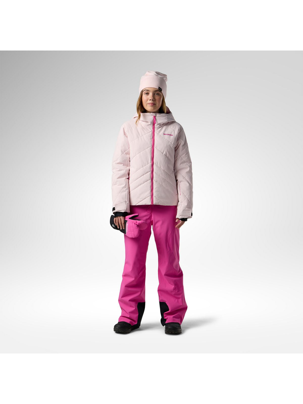 Kurtka narciarska juniorska ROSSIGNOL Girl Staci Insulated Ski Jkt różowa