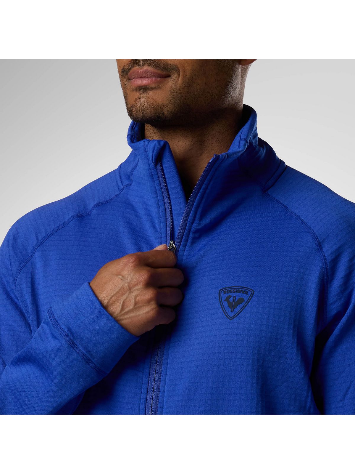 Bluza męska ROSSIGNOL Blackside Fleece Fz niebieska