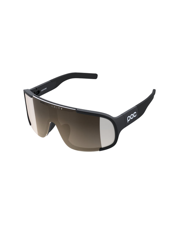 Okulary rowerowe POC Aspire Wide Fit czarny | Clarity Trail/Partly Sunny Silver Cat 2
