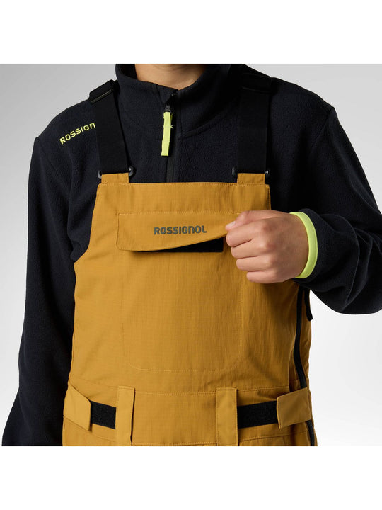 Spodnie narciarskie juniorskie ROSSIGNOL Jr Outerlimits Insulated Bib brązowe
