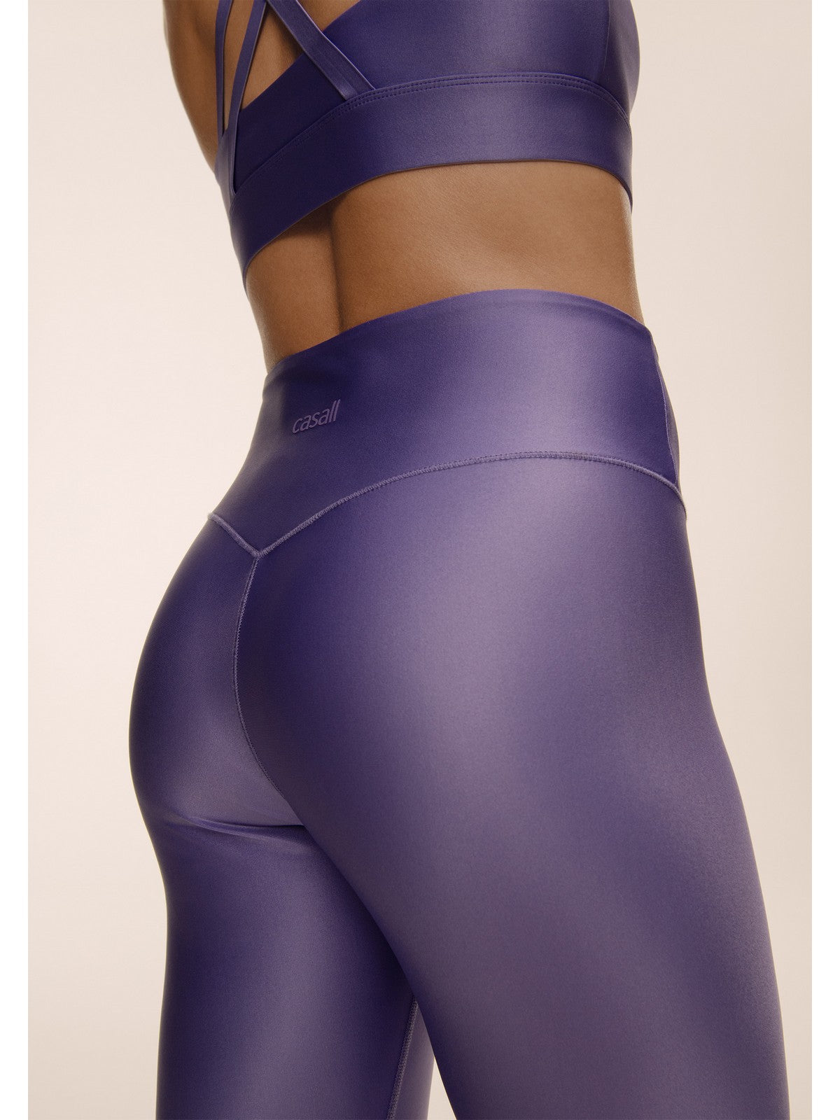 Legginsy damskie Casall Glitz High Waist Tights fioletowy - Adventure Sports