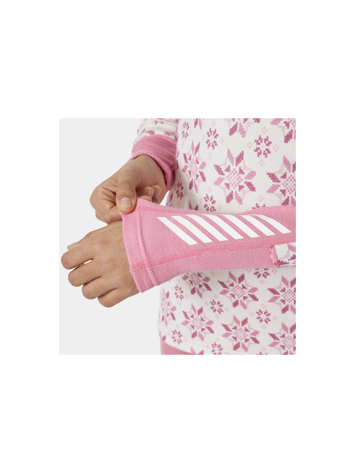Bielizna Helly Hansen Jr Graphic Lifa Merino Set różowy