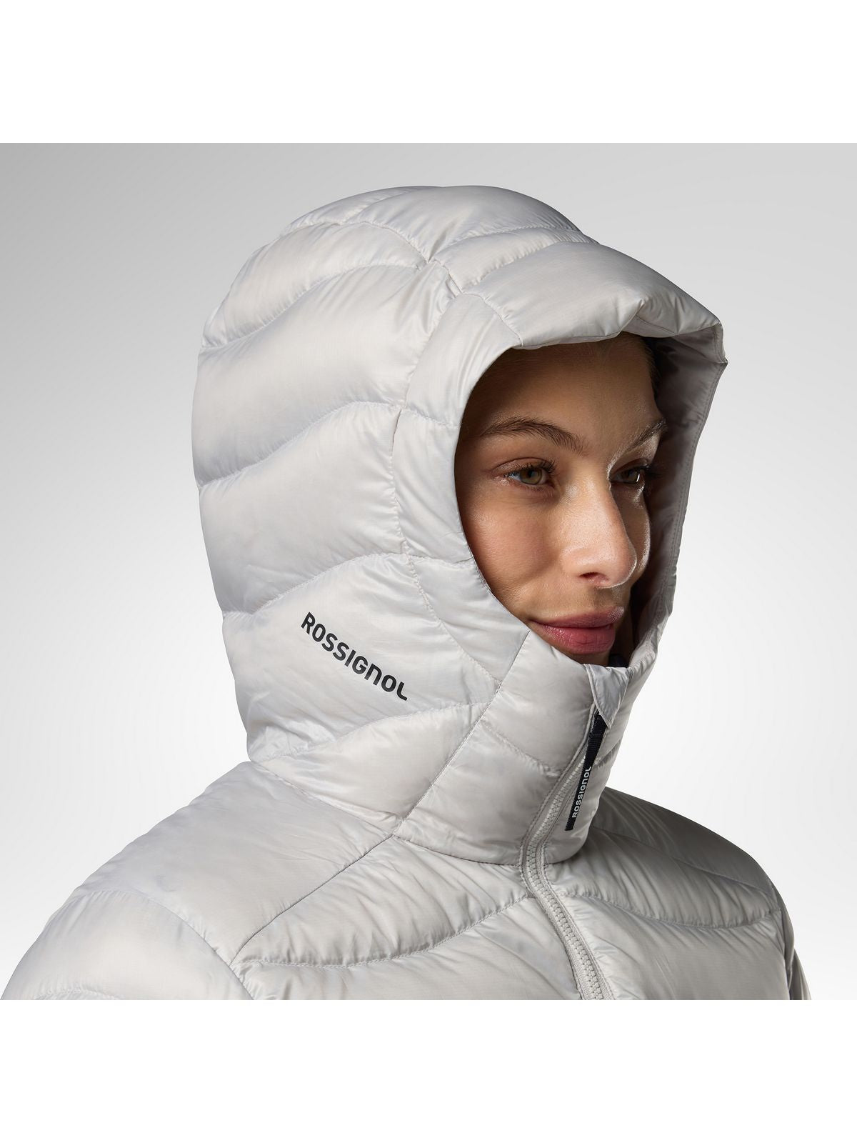 Kurtka narciarska damska ROSSIGNOL W Verok Down Hoodie Jacket szara