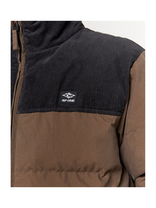 Kurtka RIP CURL FADE OUT CORD PUFFER JACKET brązowa

