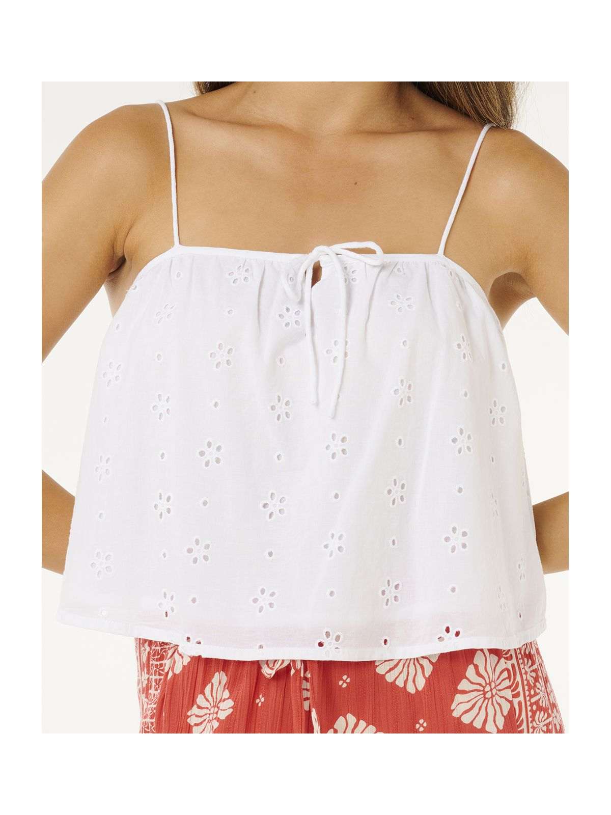 Koszulka damska RIP CURL Oasis Broderie Top biała