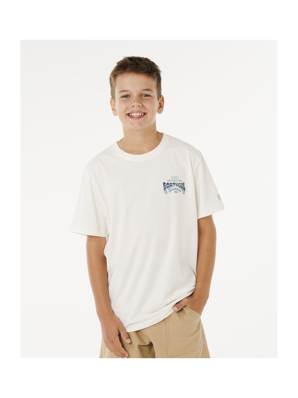 Koszulka juniorska RIP CURL RIP CURL Pro Peniche 26 Tee-Bo biała