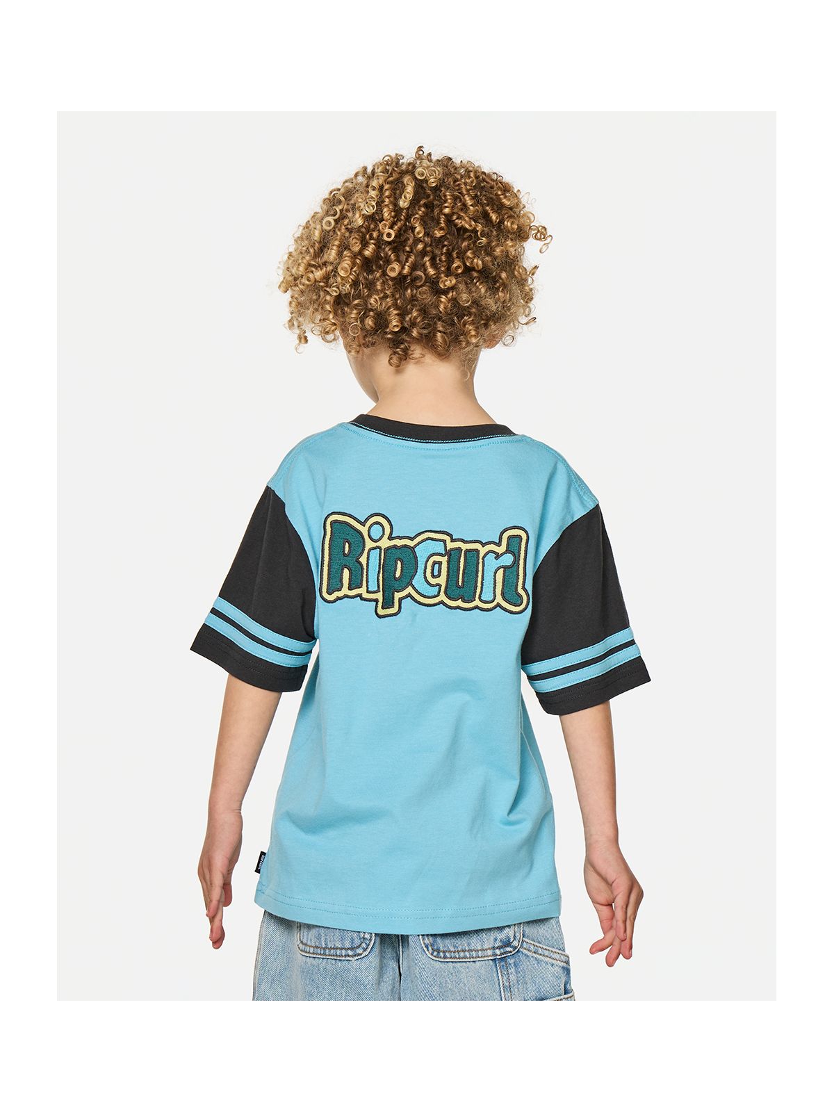 Koszulka juniorska RIP CURL Paddle Out Logo Tee-Boy niebieska