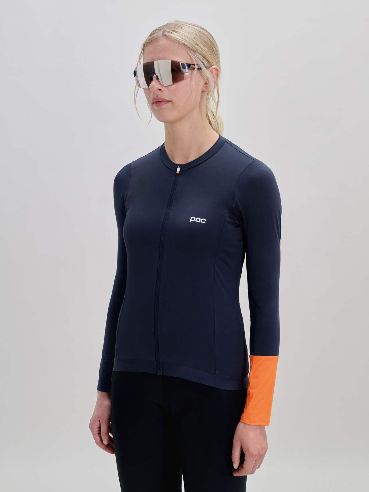 Koszulka rowerowa damska POC W's Cadence L/S Jersey granatowy