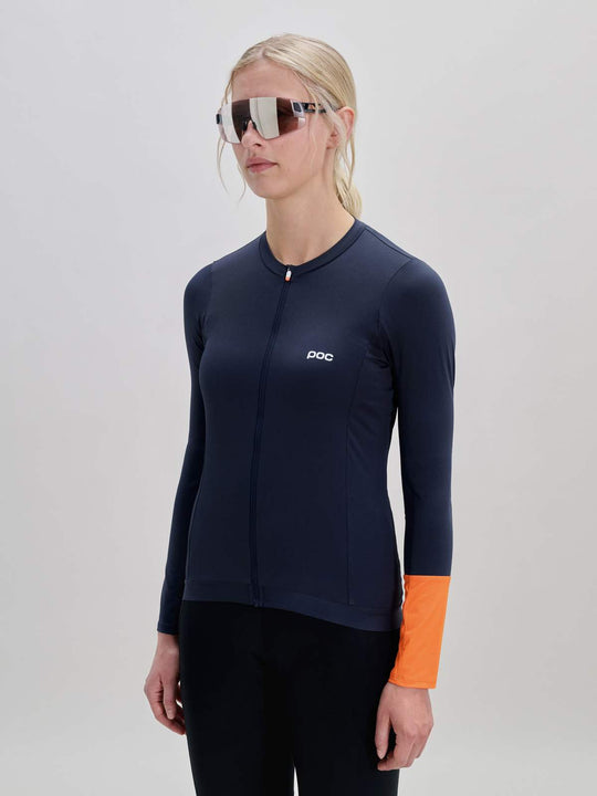 Koszulka rowerowa damska POC W's Cadence L/S Jersey granatowy
