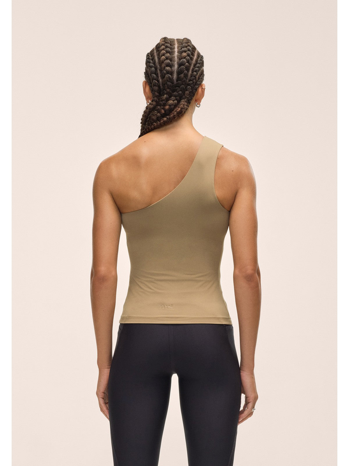 Koszulka treningowa damska CASALL One Shoulder Bra Tank kolor zielony
