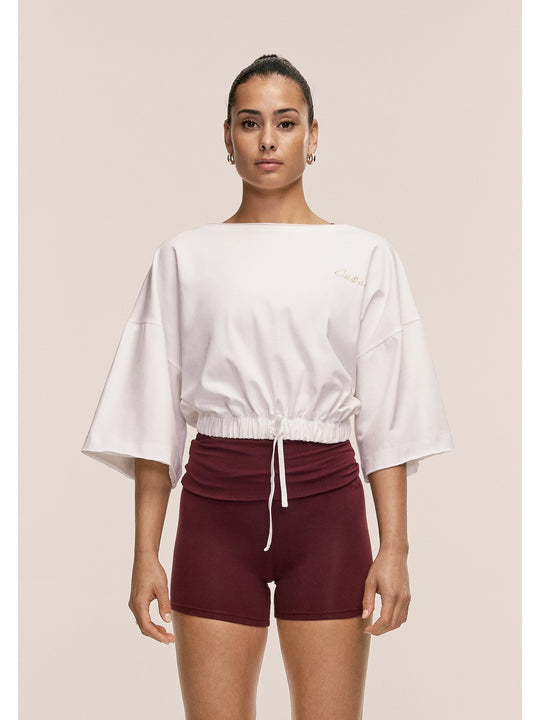 Koszulka damska CASALL Heavy Cotton Crop Tee kolor biały
