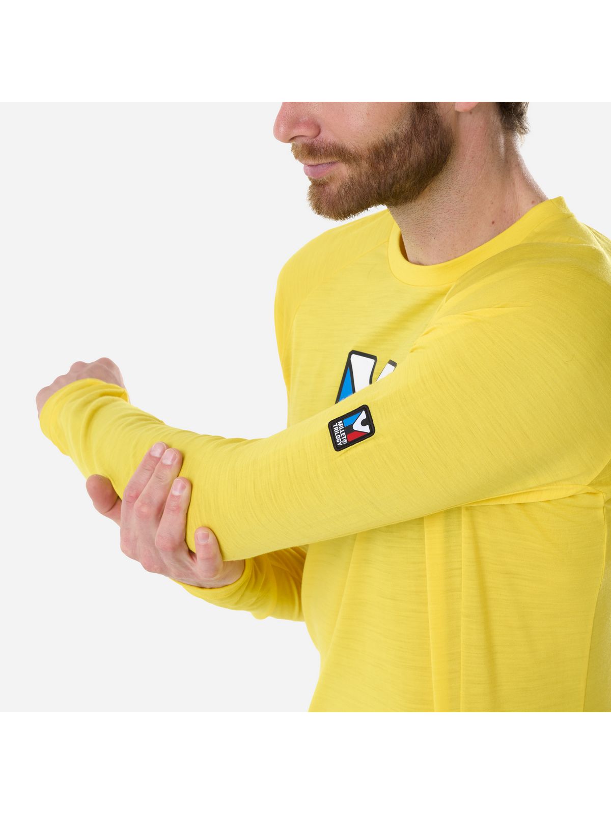 Koszulka męska MILLET M Trilogy Wool Ts Ls M żółta
