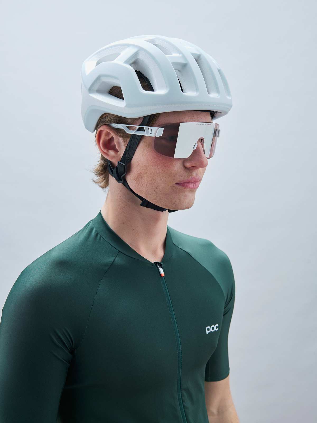 Okulary rowerowe POC Elicit white - Clarity Road/Sunny Silver cat 3