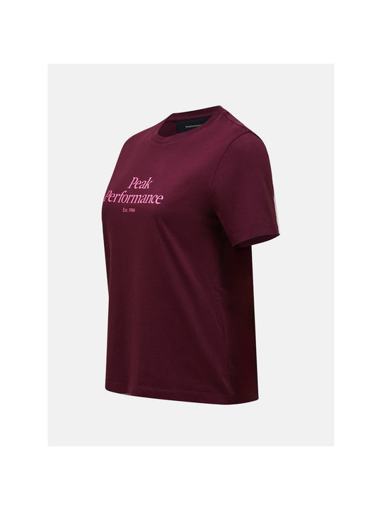 Koszulka damska PEAK PERFORMANCE Original Tee bordowa

