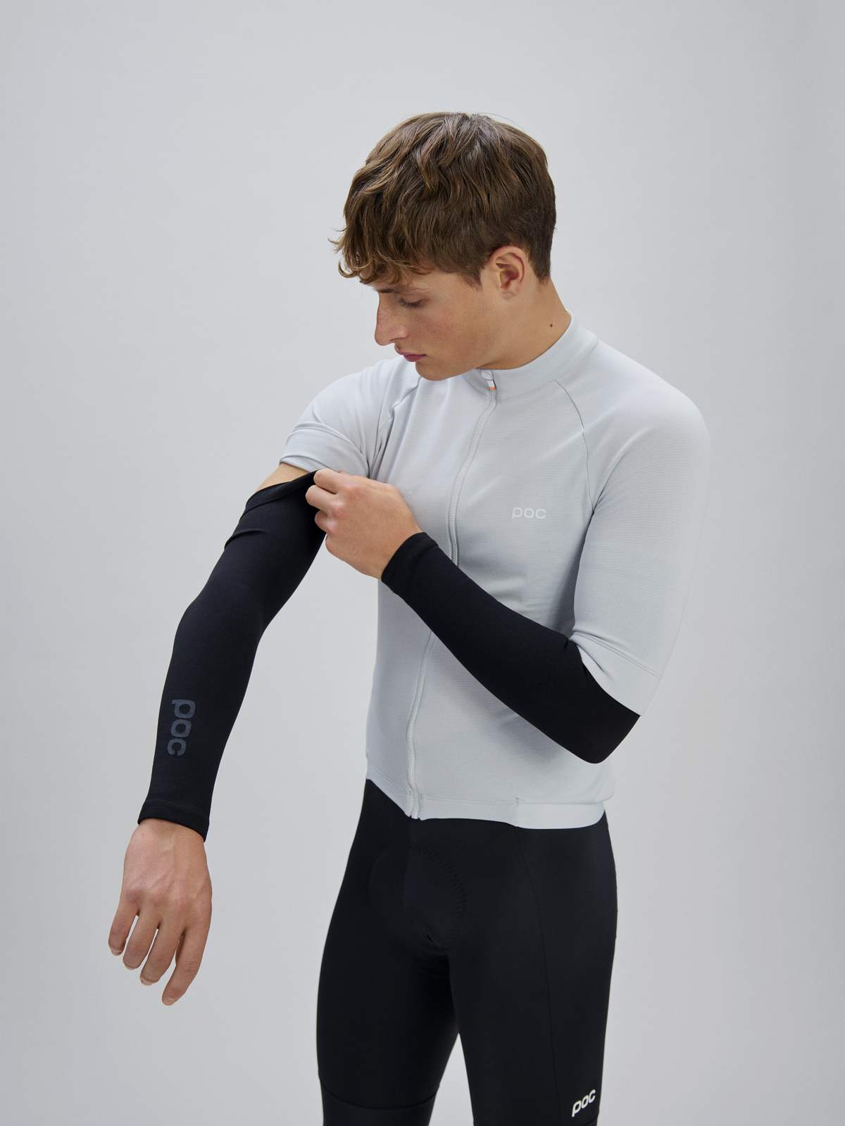 Koszulka rowerowa POC M's Thermal Lite Jersey szara