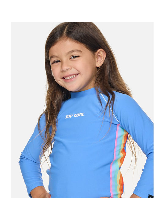 Lycra dziewczęca RIP CURL Sunshine Revival Rashie-Girl niebieska

