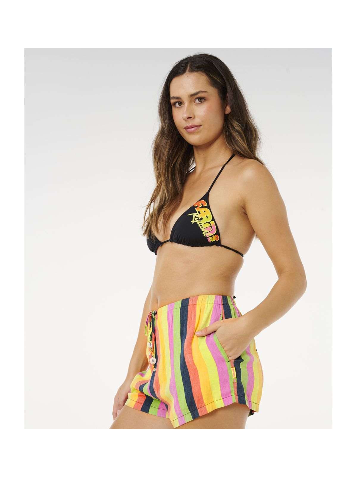 Szorty damskie RIP CURL Neon Stripe Beach Short multikolor