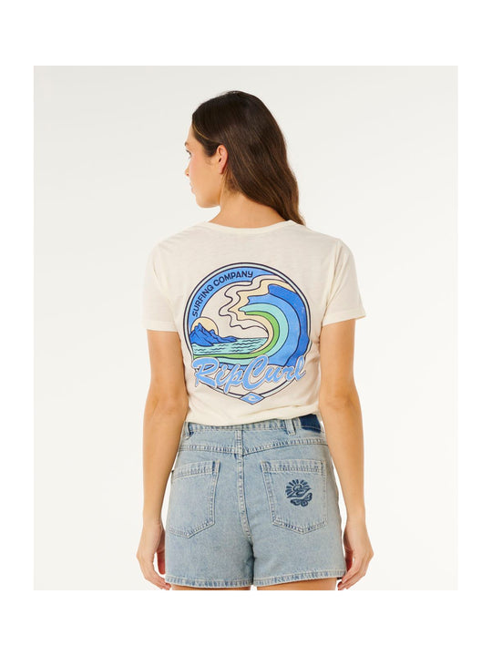 Koszulka damska RIP CURL Layday Standard Tee beżowa
