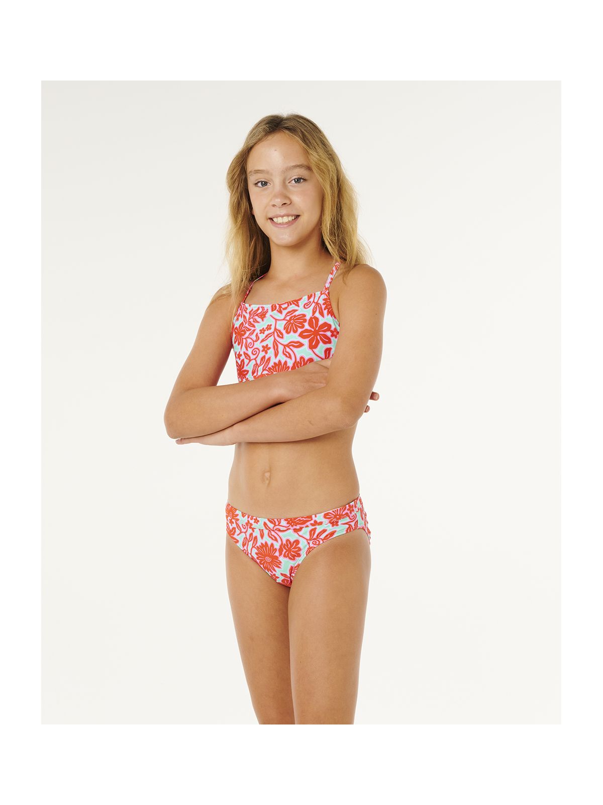 Kostium dziewczęcy RIP CURL Sunshine Squad 3P Set-Girl czerwony