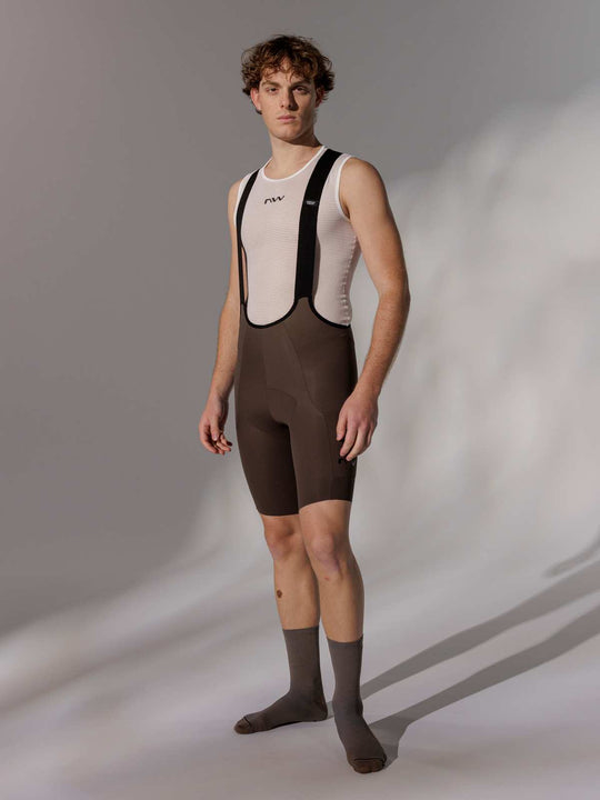 Spodenki rowerowe NORTHWAVE Extreme Rock Bibshort brązowe

