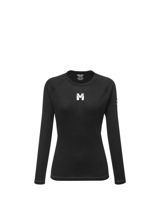Koszulka damska MILLET Trilogy Wool Ts Ls W czarna
