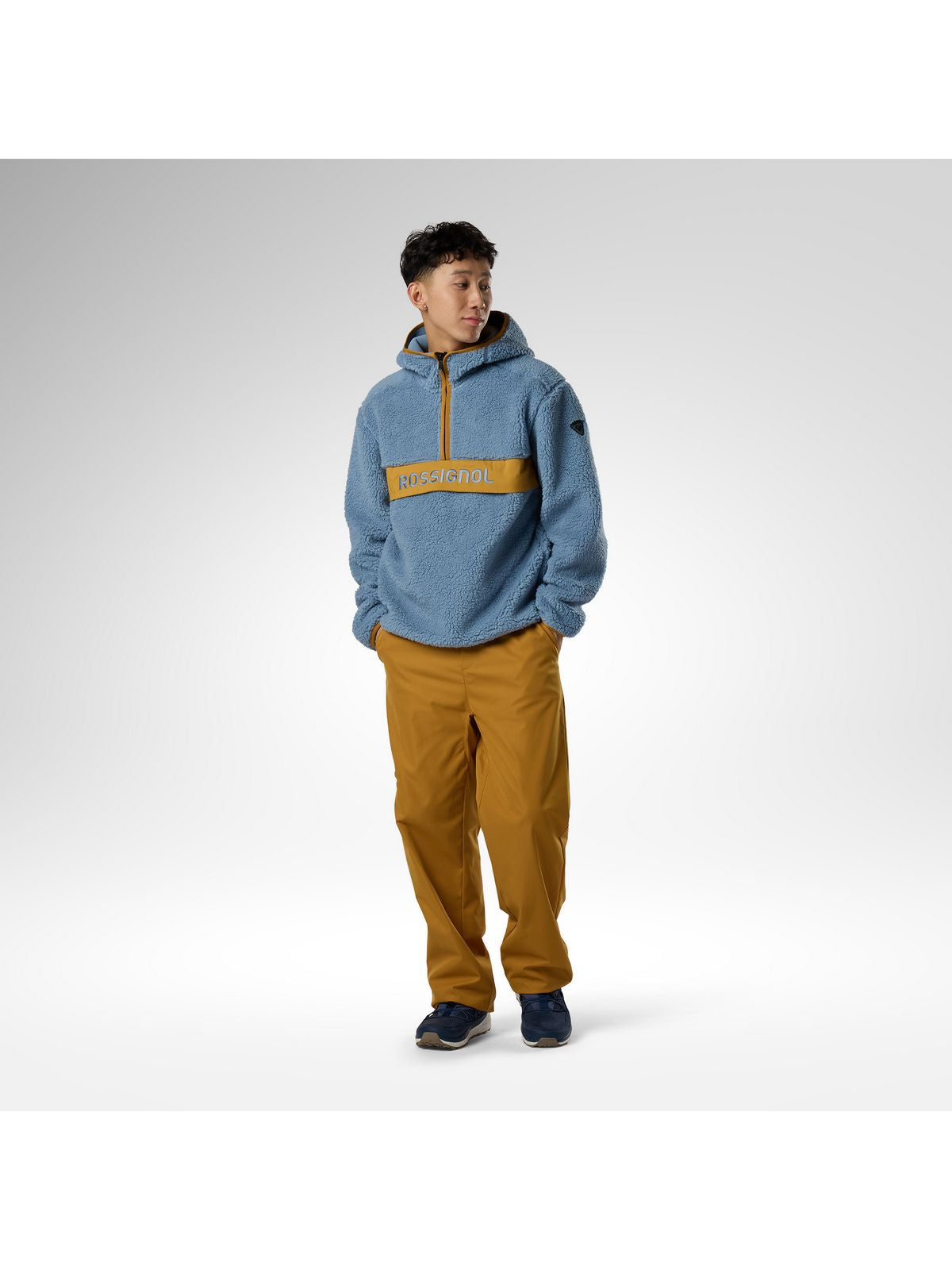 Bluza męska ROSSIGNOL Alltrack Anorak Fleece niebieska