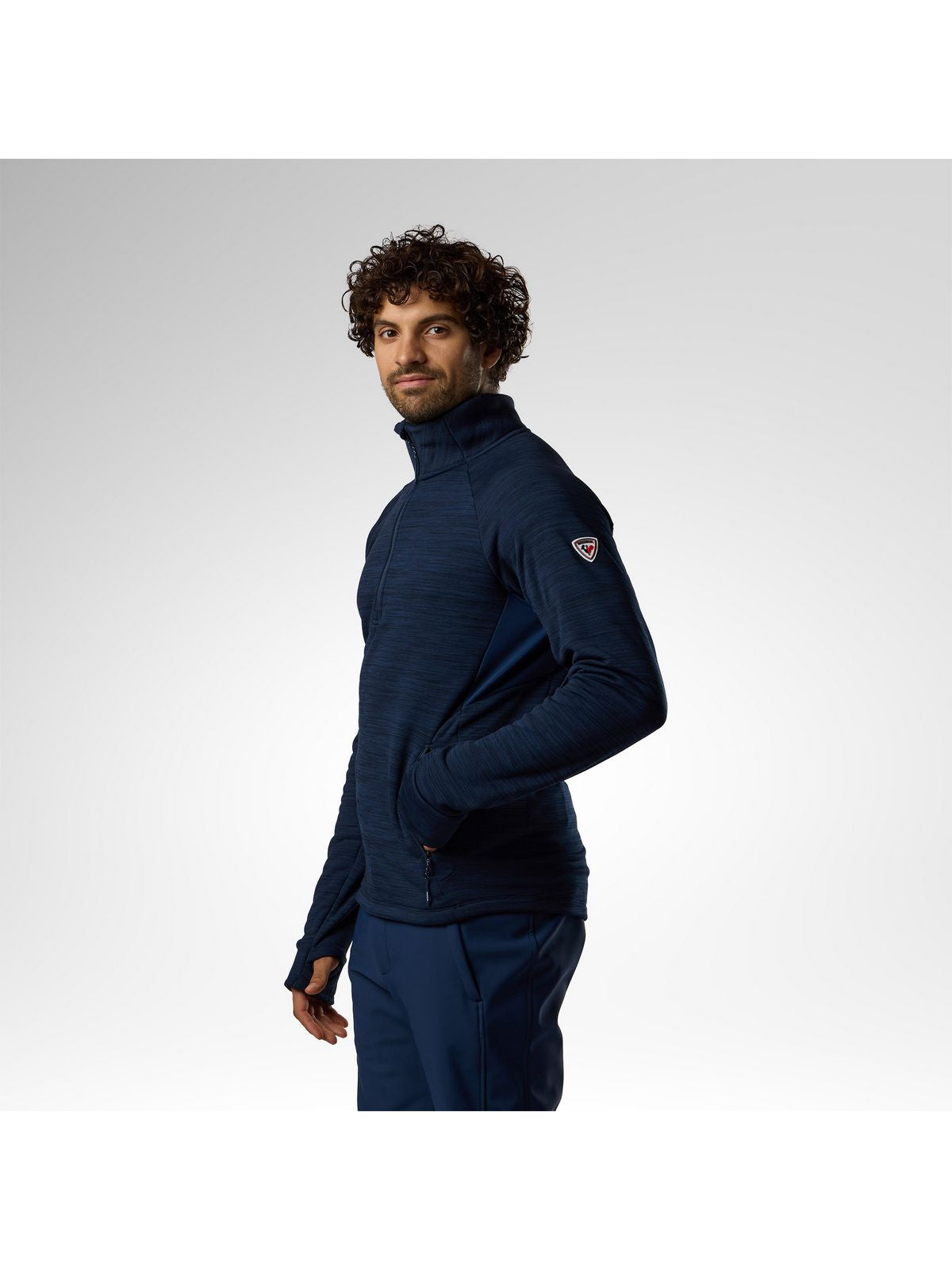 Bluza męska ROSSIGNOL M Premium Half Zip Fleece niebieska