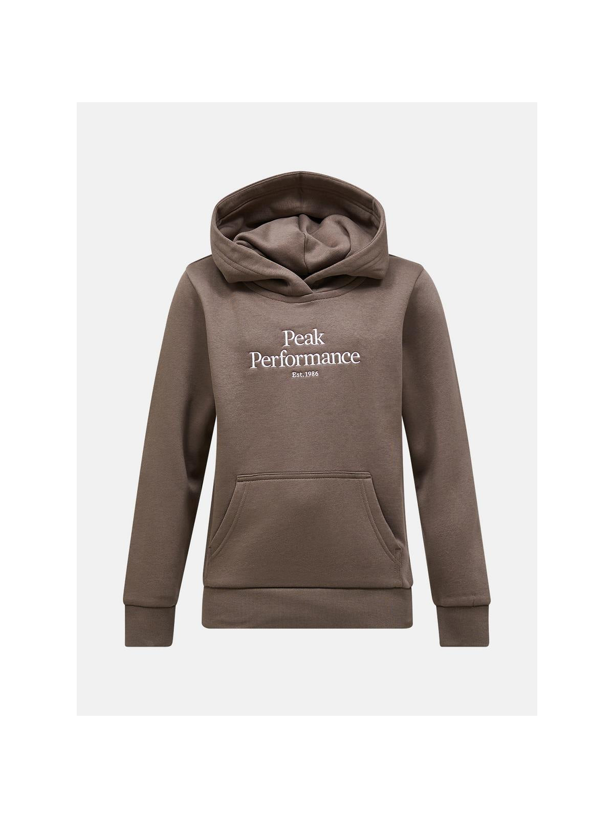 Bluza juniorska PEAK PERFORMANCE Original Hood Brazowy brązowa