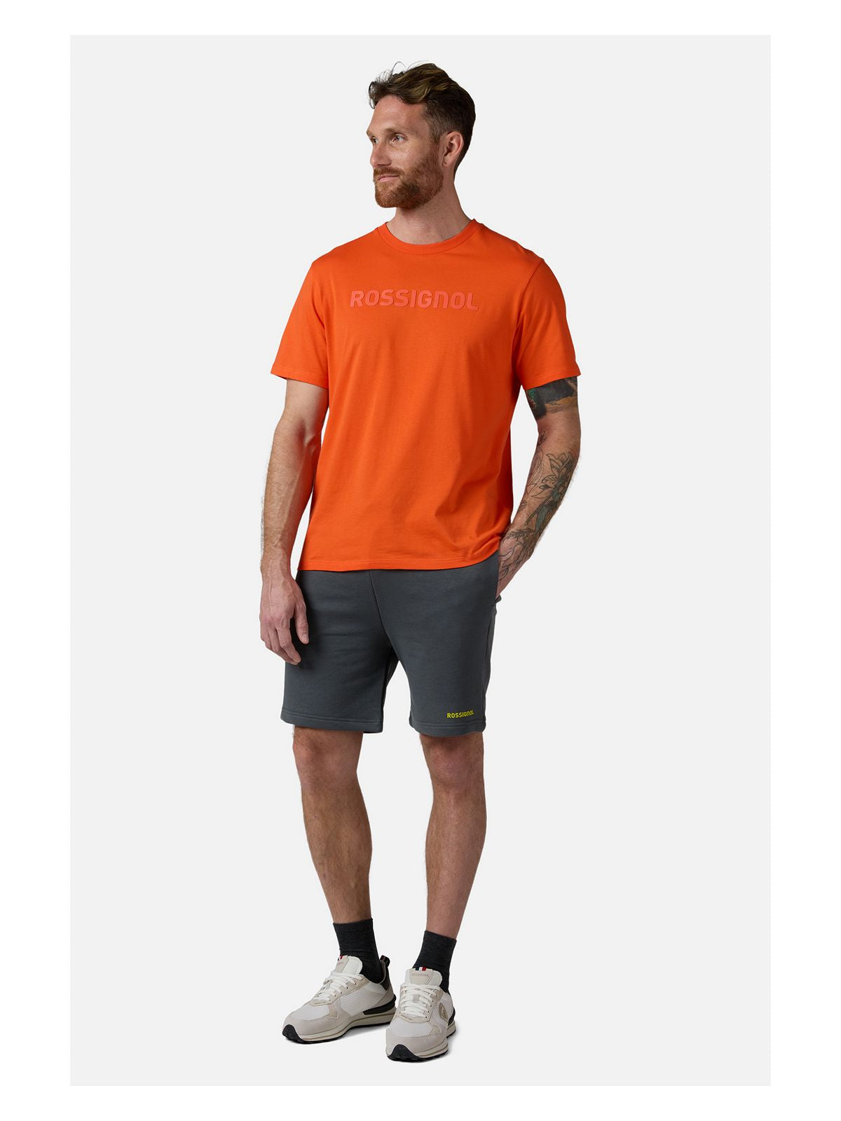 Koszulka męska ROSSIGNOL Prarion Tee złoty - Adventure Sports