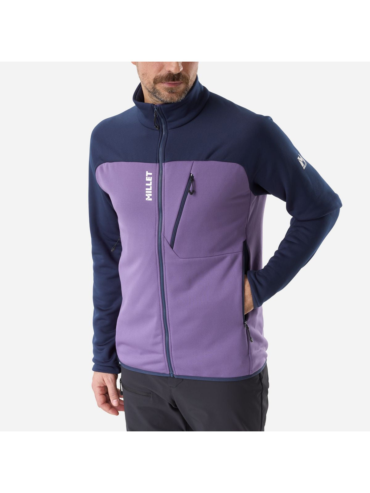 Bluza męska MILLET M Seneca Fleece Jkt M fioletowa