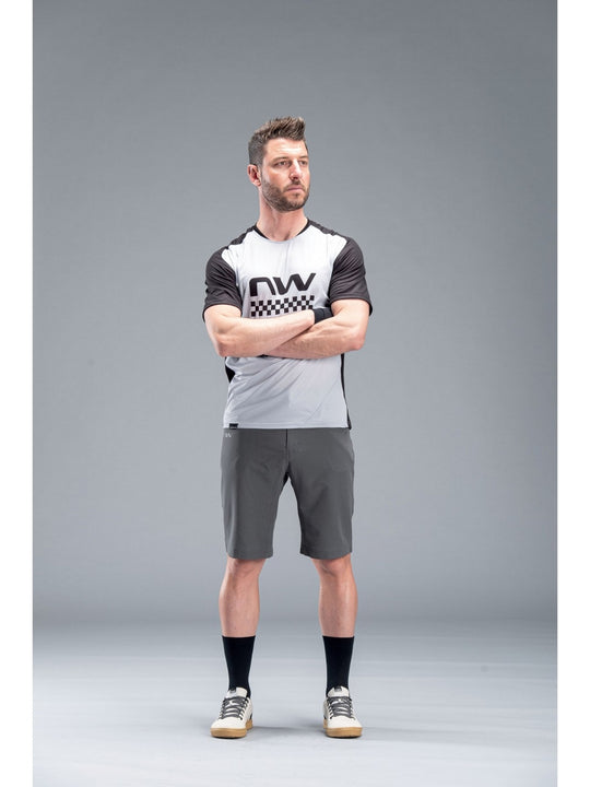 Koszulka rowerowa NORTHWAVE EDGE Jersey - szary/czarny
