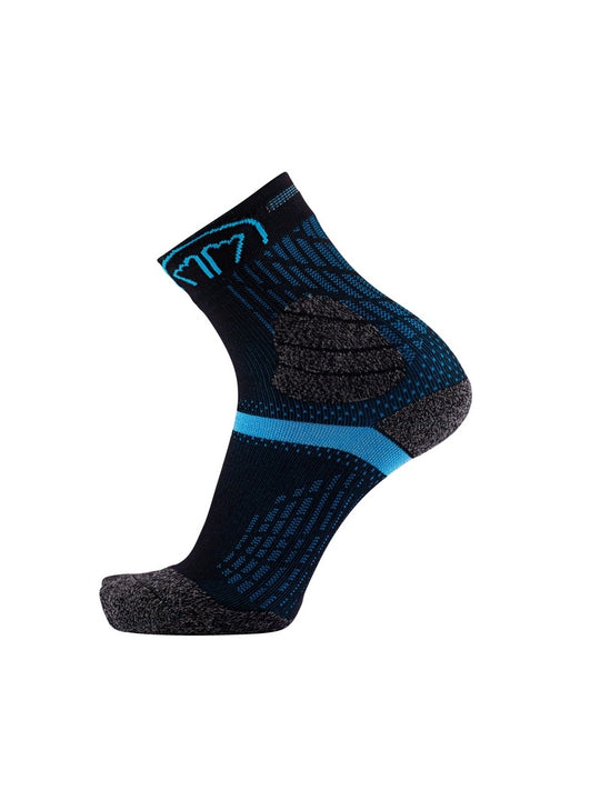 Skarpety do biegania w terenie SIDAS Double Trail czarno niebieskie
