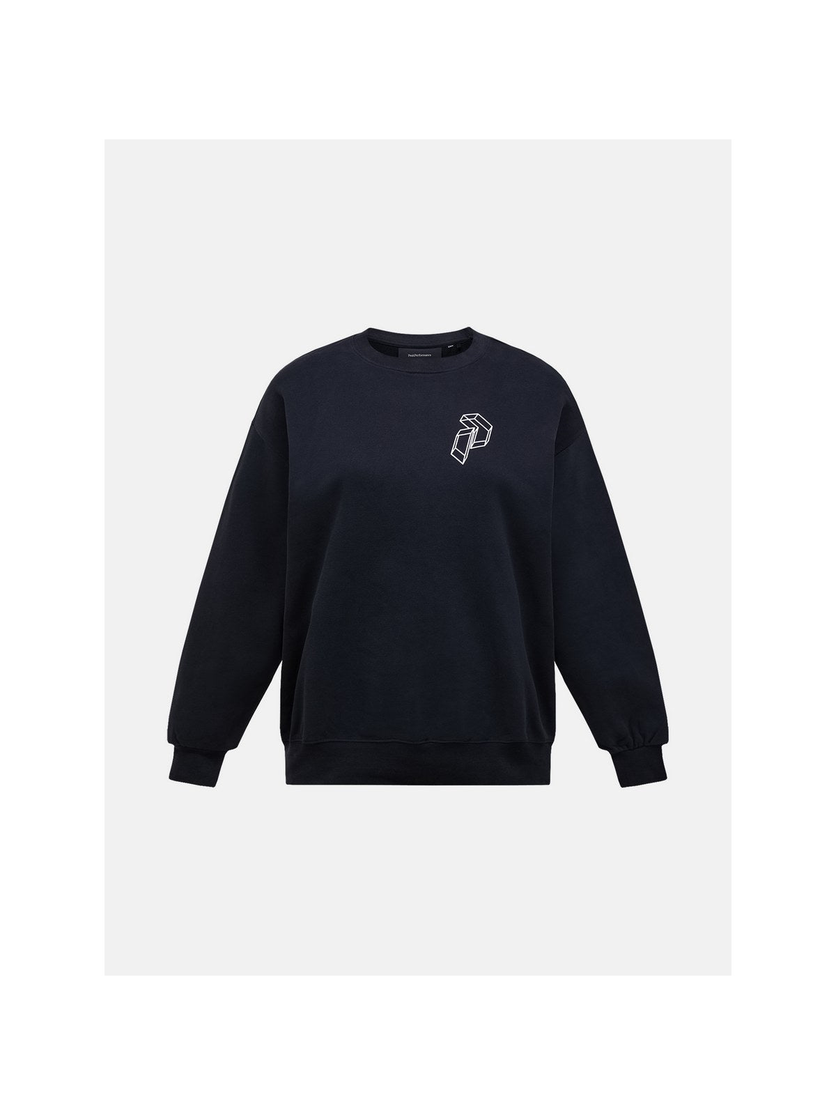 Bluza damska PEAK PERFORMANCE W Terry Graphic Crew kolor czarny
