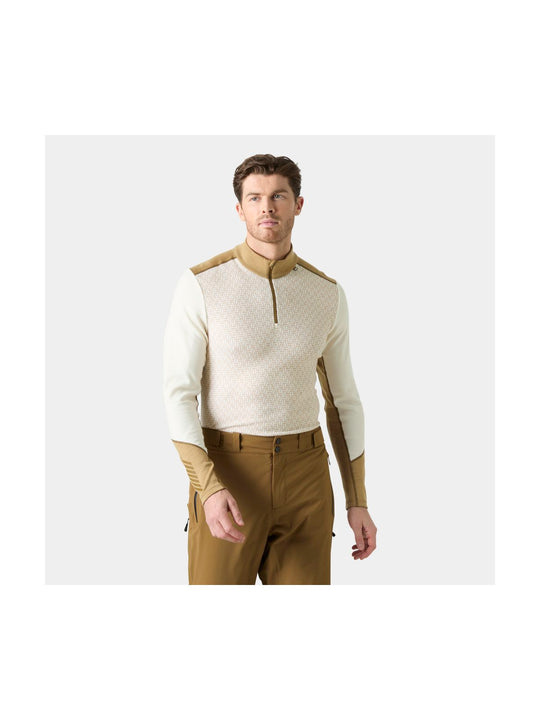 Bielizna termiczna męska HELLY HANSEN LIFA MERINO MIDWEIGHT 1/2 ZIP biała
