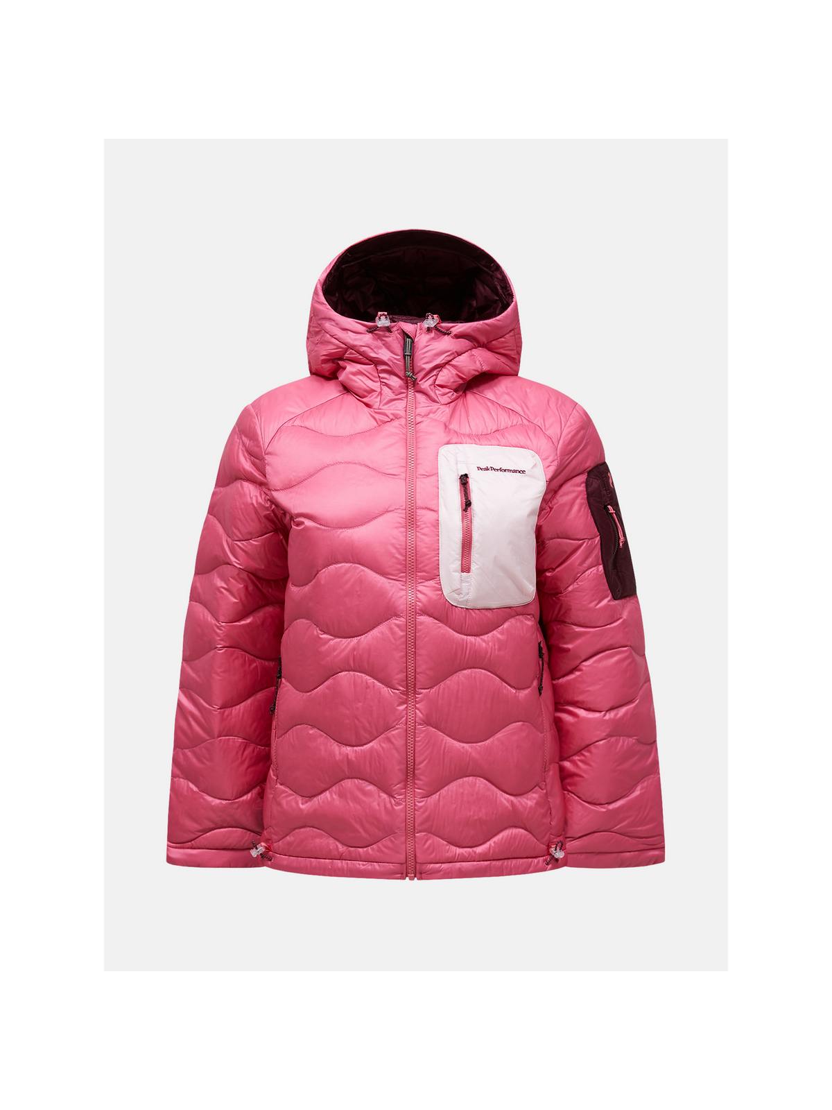 Kurtka damska PEAK PERFORMANCE Helium Utility Down Hood Jacket różowa