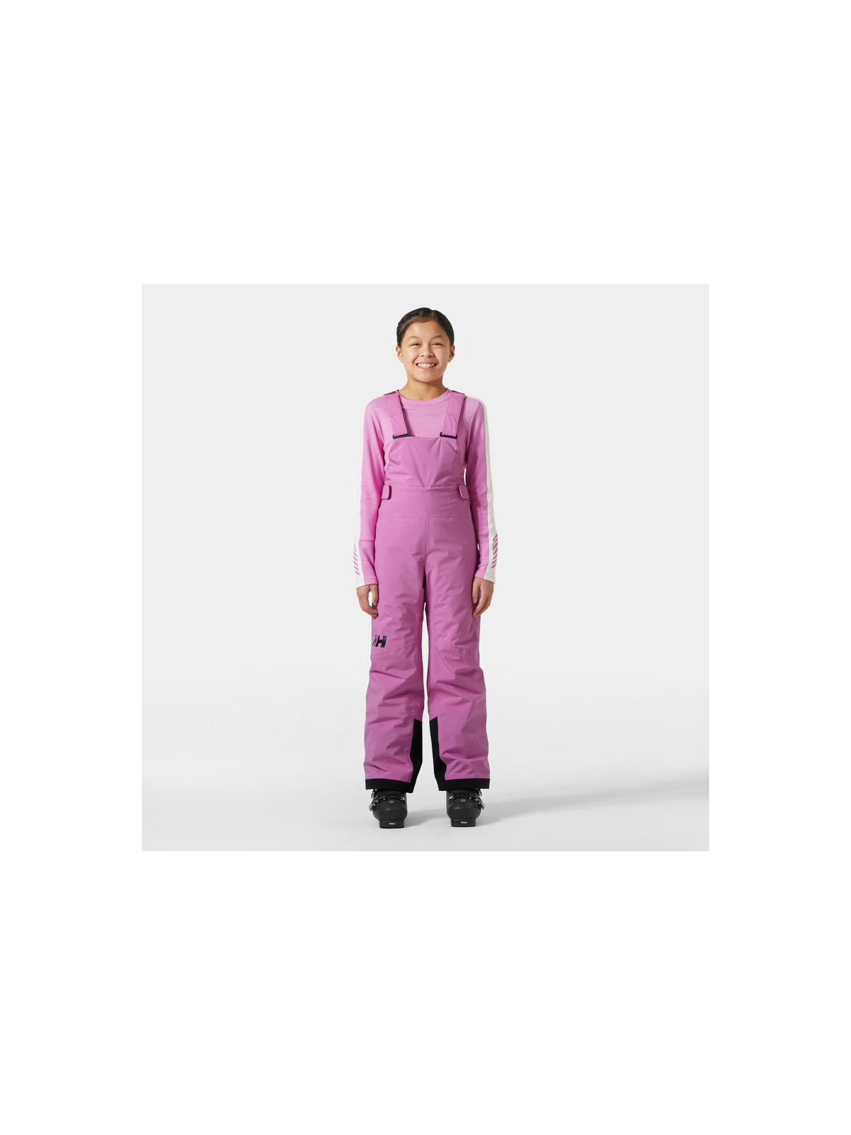 Spodnie narciarskie dziecięce HELLY HANSEN Jr Girl Stellar Bib Pant kolor różowy