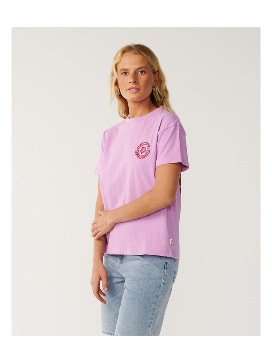 Koszulka damska RIP CURL Surf Puff Party Pack Relaxed różowa
